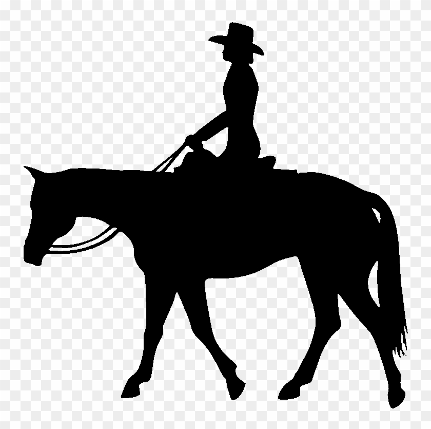 Clip Art Freeuse Library Home Page Of Catherine Wright - Western Horse Riding Silhouette - Png Download #5497000