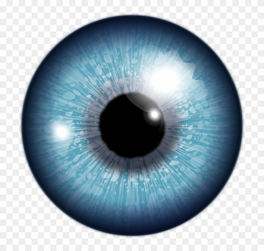 Eye Blue Iris Eyeball Looking - Eye Lens For Picsart Clipart