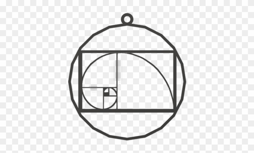 Fibonacci Spiral Pendant Mod Outer Circle - Fibonacci Sequence In Nature Clipart #5497382