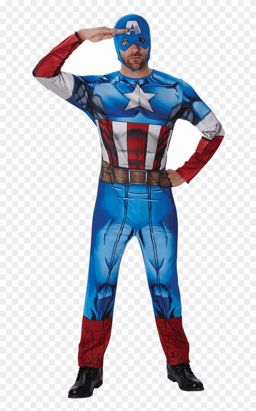 Adult Classic Captain America Costume - Captain America Fancy Dress Clipart #5497704