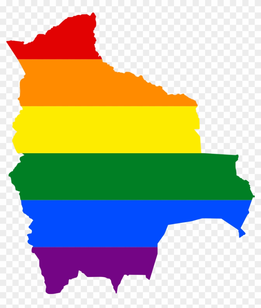 Lgbt Flag Map Of Bolivia - Map Of Bolivia Clipart #5499871