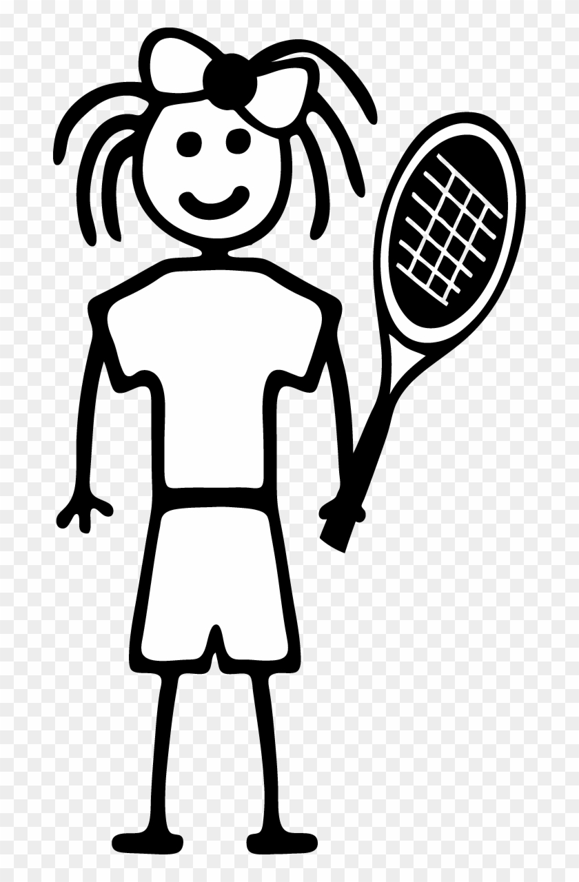 686 X 1200 9 0 - Stick Figure Tennis Girl Clipart #550107