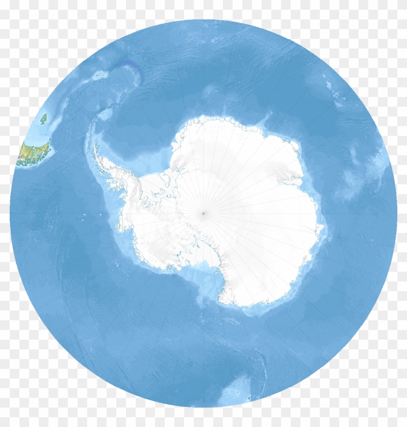 Antarctic Ocean Relief Location Map - North Pole And South Pole Clipart #550418