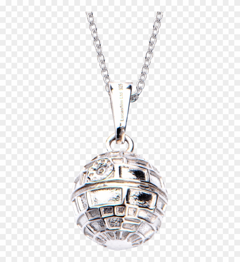Womens Sterling Silver 3d Death Star Necklace - Necklace Clipart