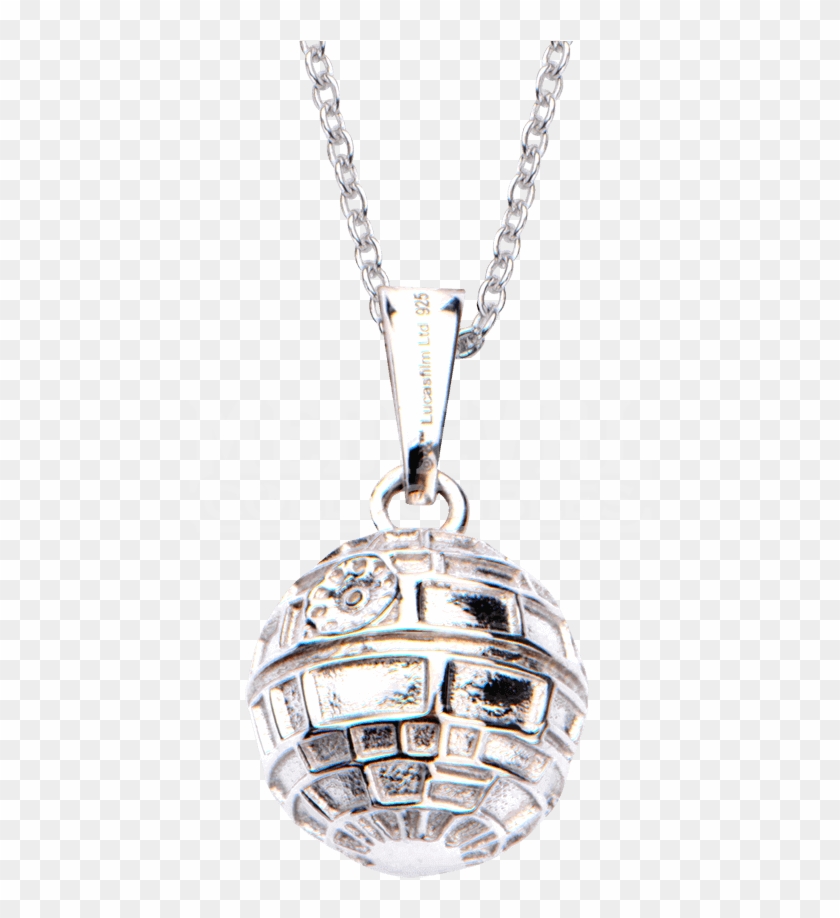 Womens Sterling Silver 3d Death Star Necklace - Necklace Clipart #550619