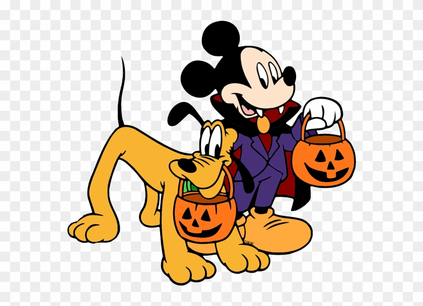 Minnie Mouse With Kitten Png - Mickey And Pluto Halloween Clipart