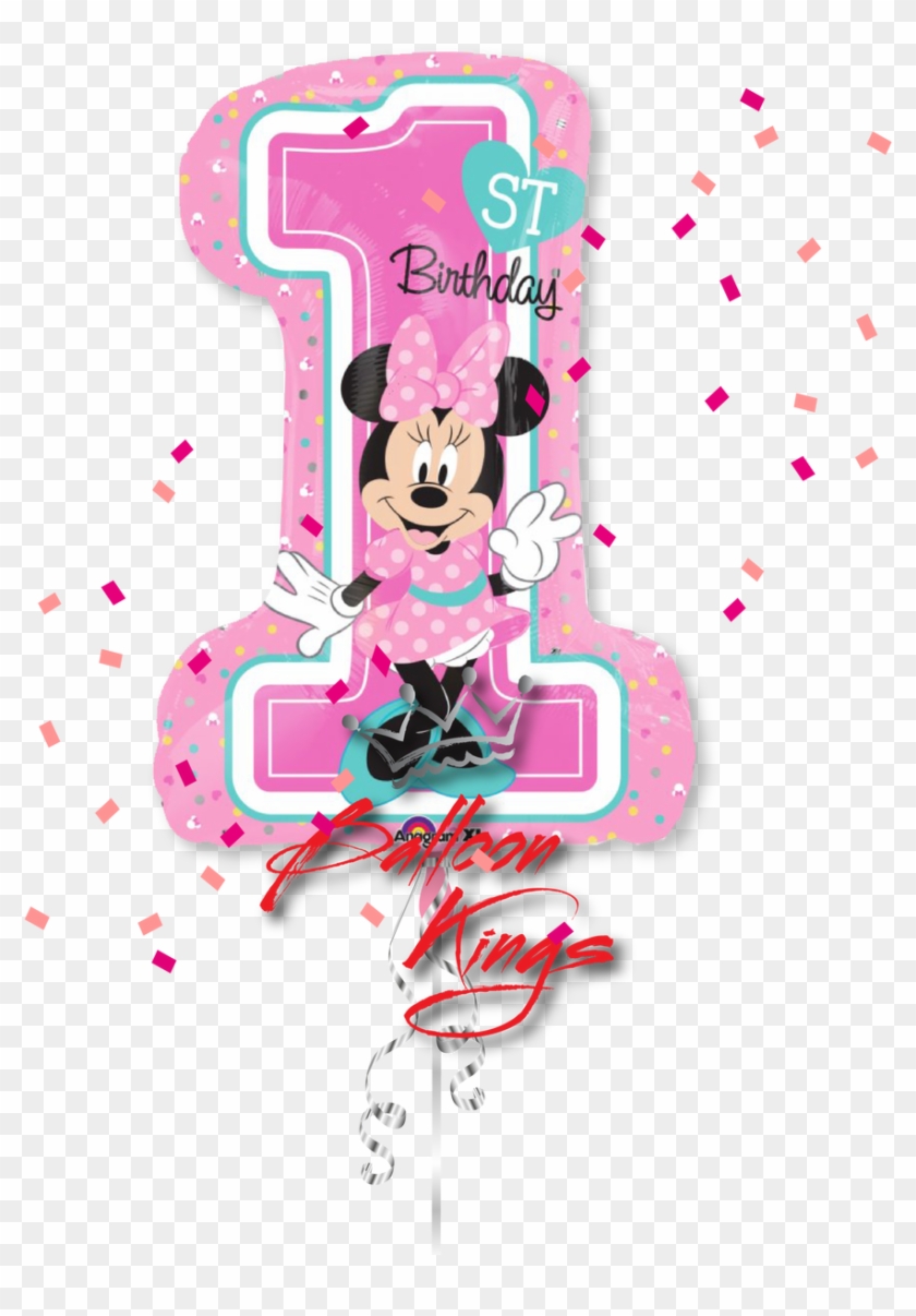 1st Birthday Minnie Mouse Shape Clipart