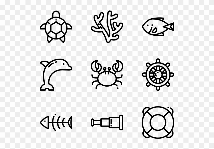 Sea Life - Aquatic Life Icon Clipart