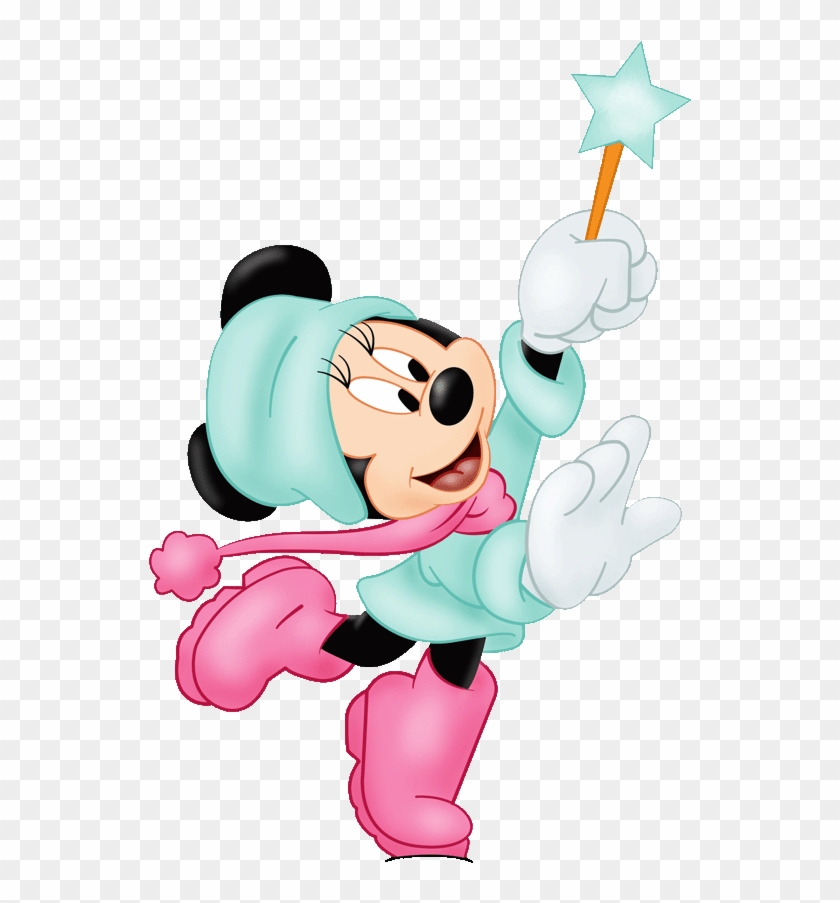 Free Download Winter Minnie Png Clipart Minnie Mouse - Mickey And Minnie Winter Transparent Png #551815