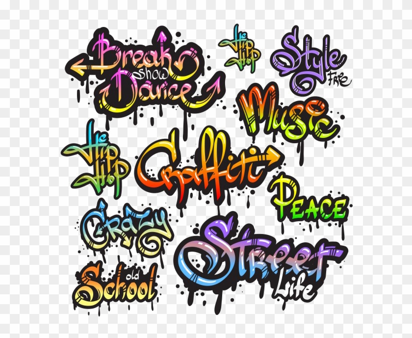 Graffiti Png Photo - Spray Paint Art Words Clipart #551918