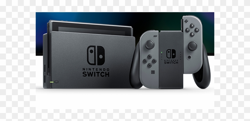 Cover Image For Nintendo Switch With Gray Joy-con - Refurbished Nintendo Switch Clipart #552248