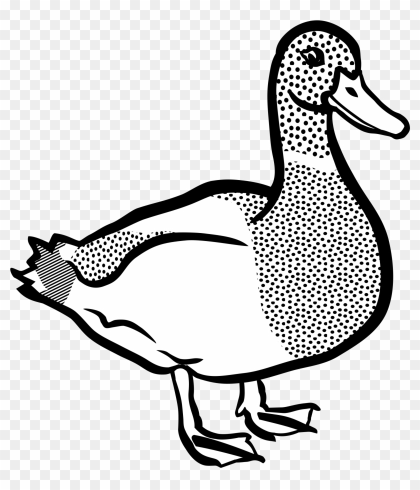 Clip Art Of Duck , Png Download - Duck Black And White Clip Art Transparent Png