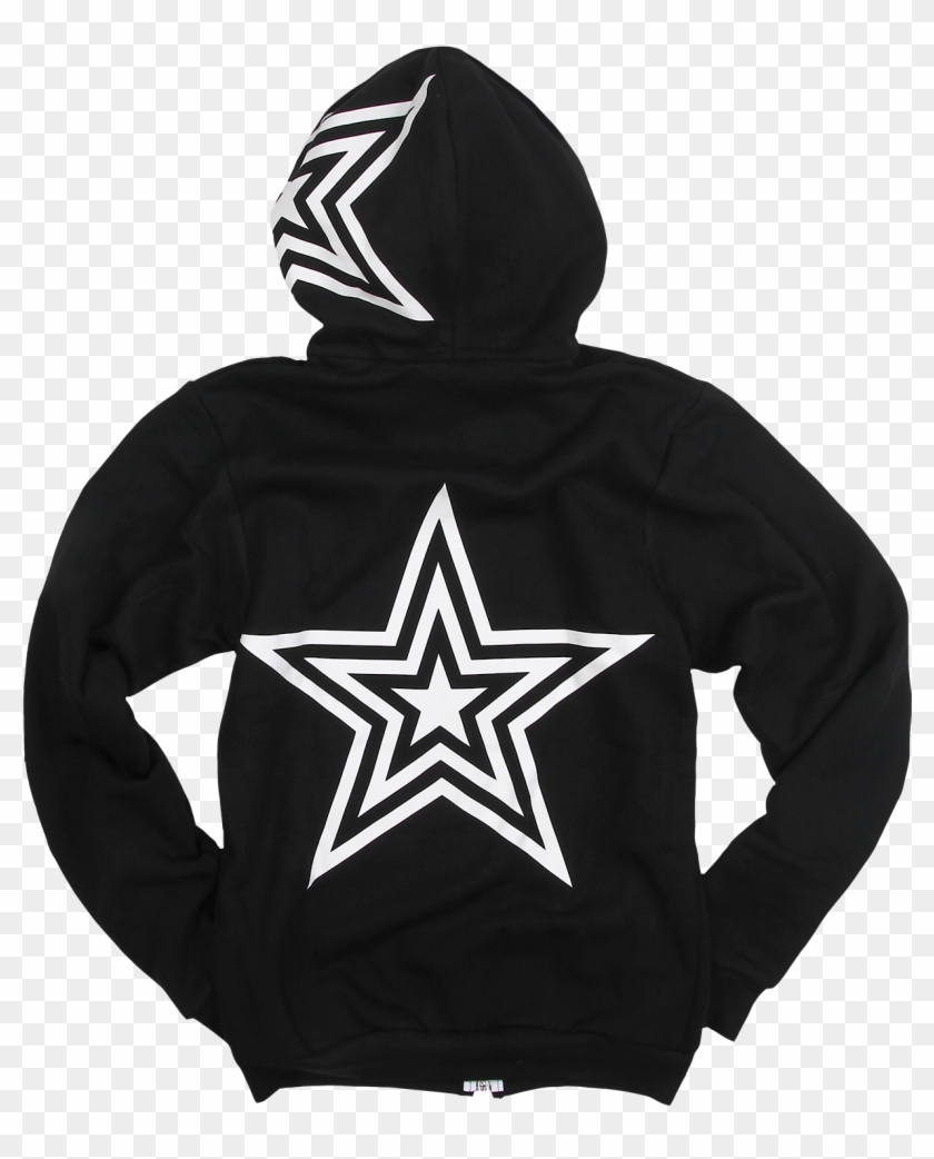 - Black And White Star Hoodie , Png Download Clipart #553275