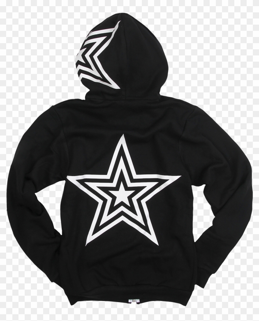 - Black And White Star Hoodie , Png Download Clipart