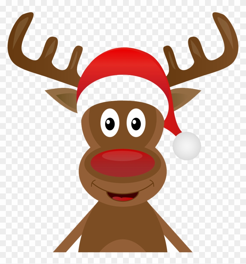 Christmas Deer Png Free Download - Reindeer Hot Chocolate Cones Labels Clipart #553431
