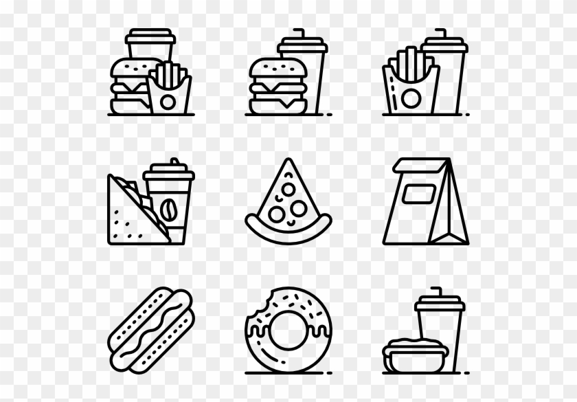Fast Food - Food Icons Png Clipart #554071