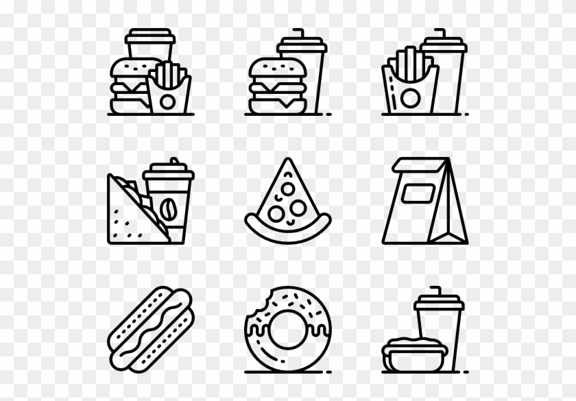 Fast Food - Food Icons Png Clipart