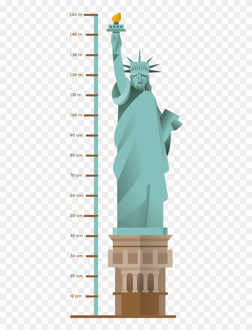 Statue Of Liberty Height Chart - Stairs Clipart #554281