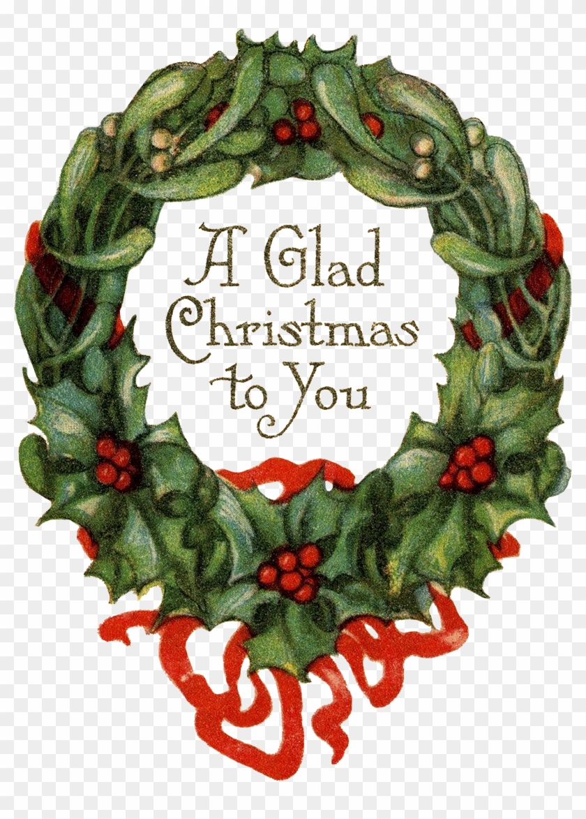 A Glad Christmas Wreath - Christmas Day Clipart #554380
