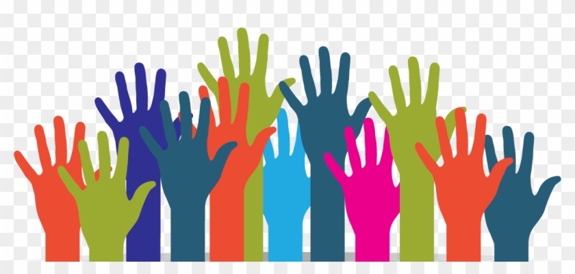 1197 X 513 11 - Transparent Image Of Raised Hands Clipart #554504