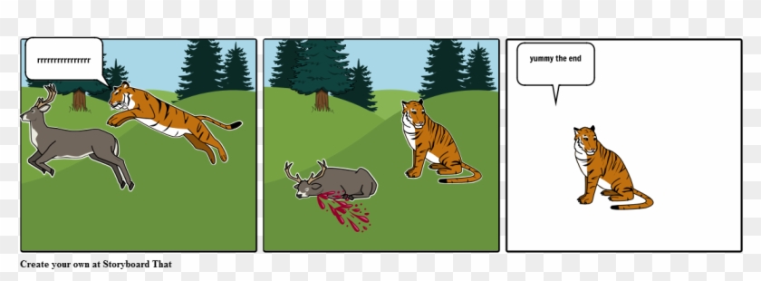 Chase The Deer - Siberian Tiger Clipart #554532