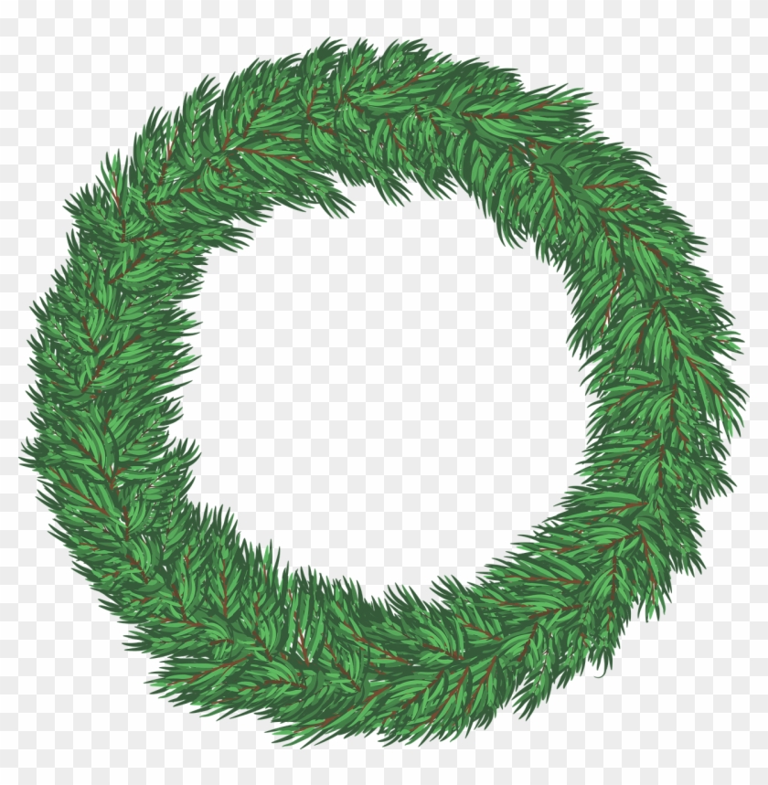 Christmas Wreath Png - Christmas Green Wreath Clipart Transparent Png #554762