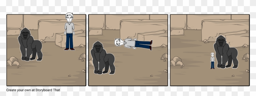Man Vs Harambe - Cartoon Clipart