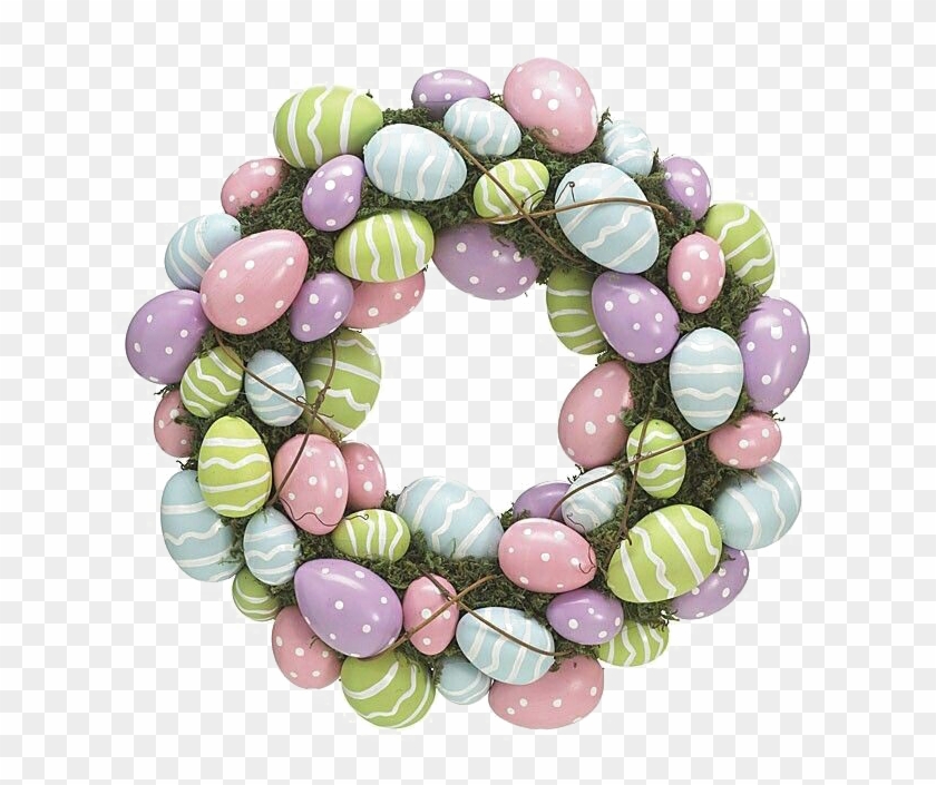 Easter Wreath Png Image Background - Easter Wreath Transparent Background Clipart #554985