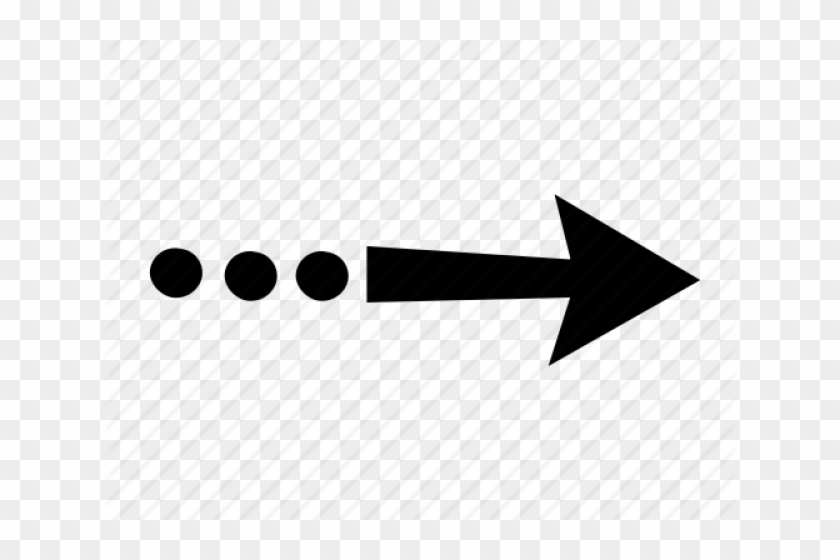 Drawn Arrow Dotted Line - Dotted Line With Arrow Clipart