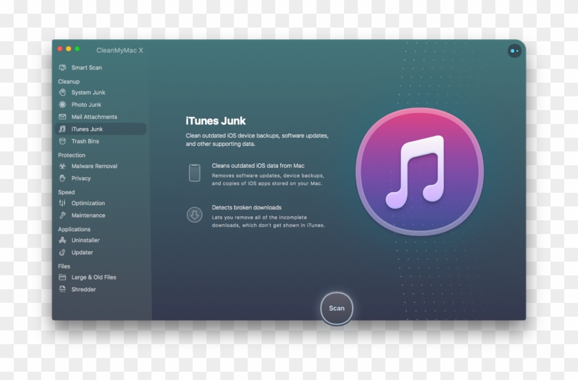 Clean Up Itunes With Cleanmymac X - Clean My Mac X Clipart #555420