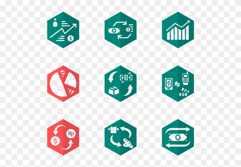 Trade - Hexagon Icons Clipart #555455