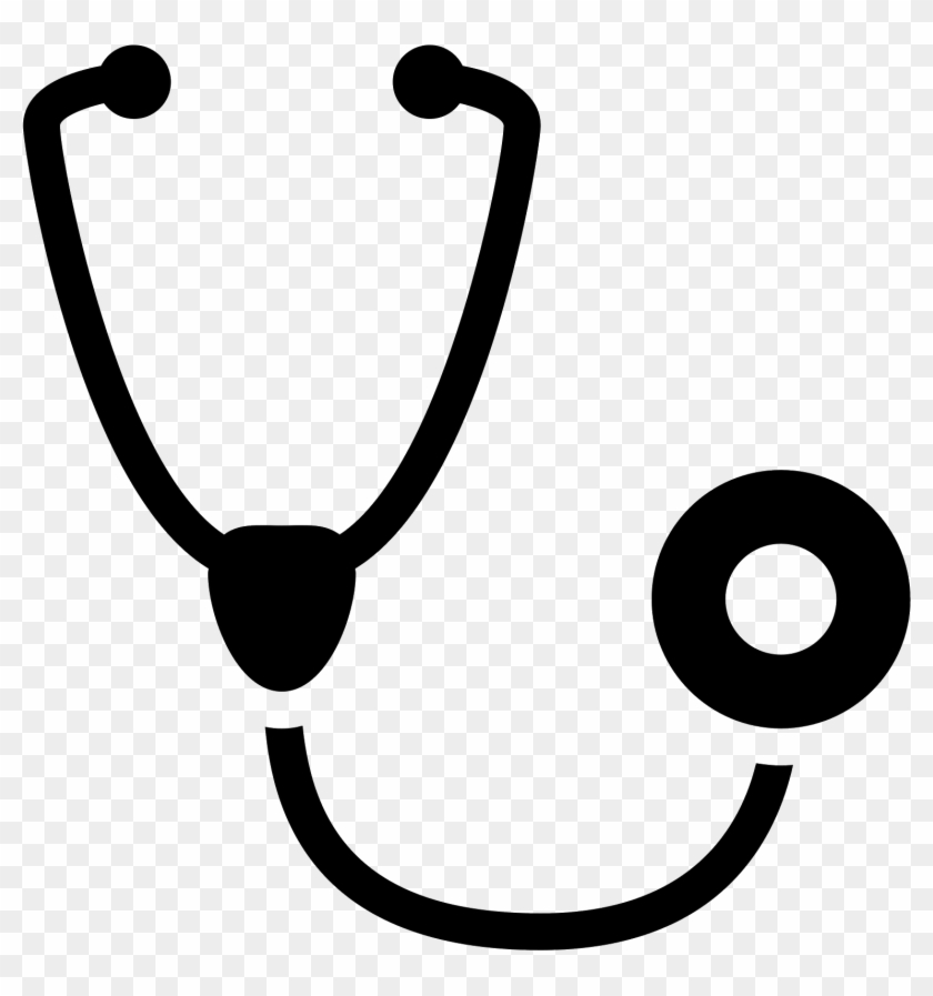 Stethoscope Filled Icon - Simbolo De Medicina Y Estetoscopio Clipart #556165