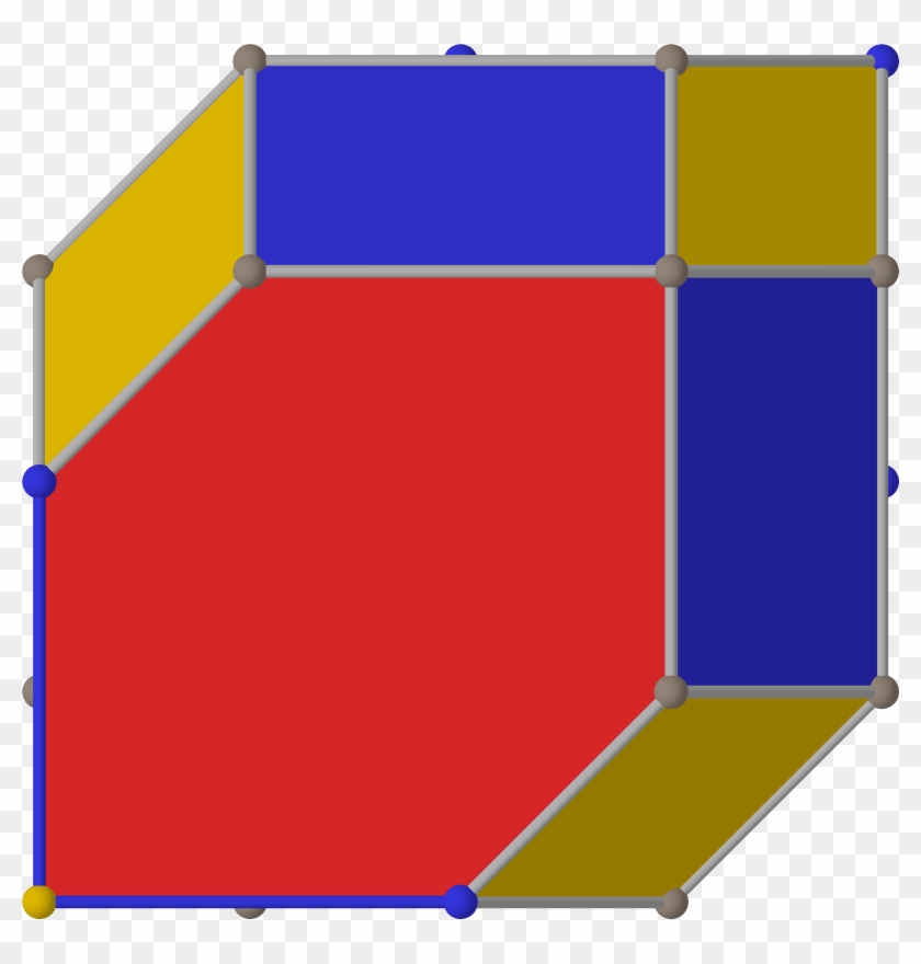 Concertina Cube With Direction Colors - Symmetry Clipart