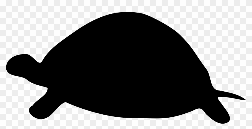 Open - Silhouette Of A Turtle Clipart