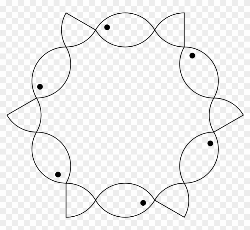How To Set Use 6 Fish Hexagon Svg Vector Clipart #556911