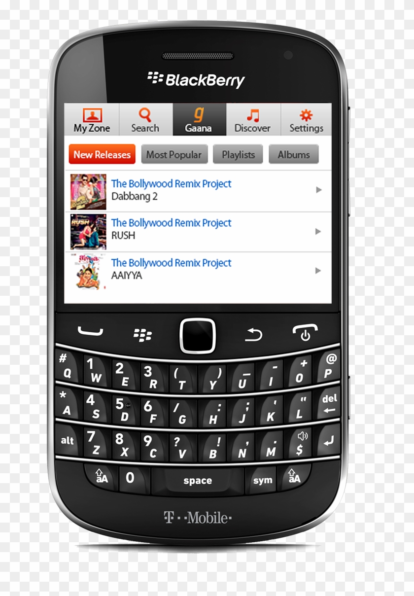 Gaana Goes Mobile - Blackberry Qwerty Keypad Phones Clipart