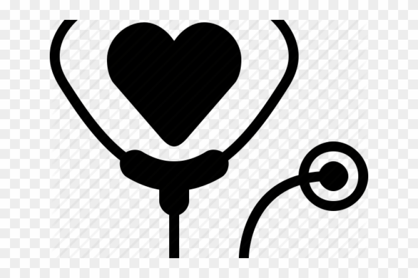 Stethoscope On Heart Icon Clipart
