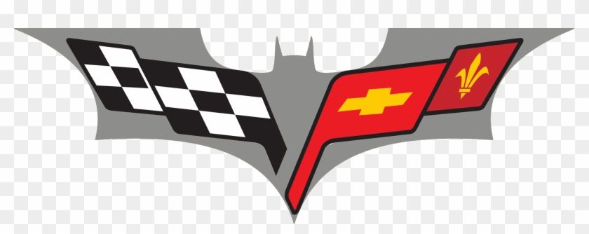 C6 Corvette Batman Inspired Colored Flag Logo Decals - Corvette C6 Logo Clipart #558362