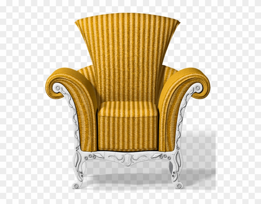 Transparent Gold Chair Png Clipart - Royal Gold Chair Png #558380