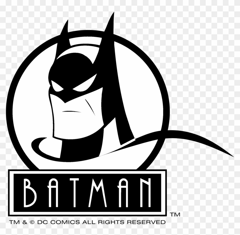 Batman Logo Black And White - Batman The Animated Series Clipart #558383