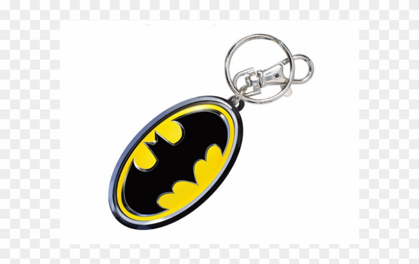 Batman Logo Coloured Pewter Keychain - Batman Clipart