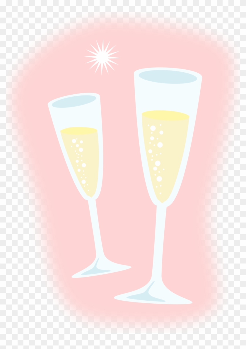 Jpg Black And White Download Champagne Glasses Clipart - Free Champagne Glass Drawing - Png Download