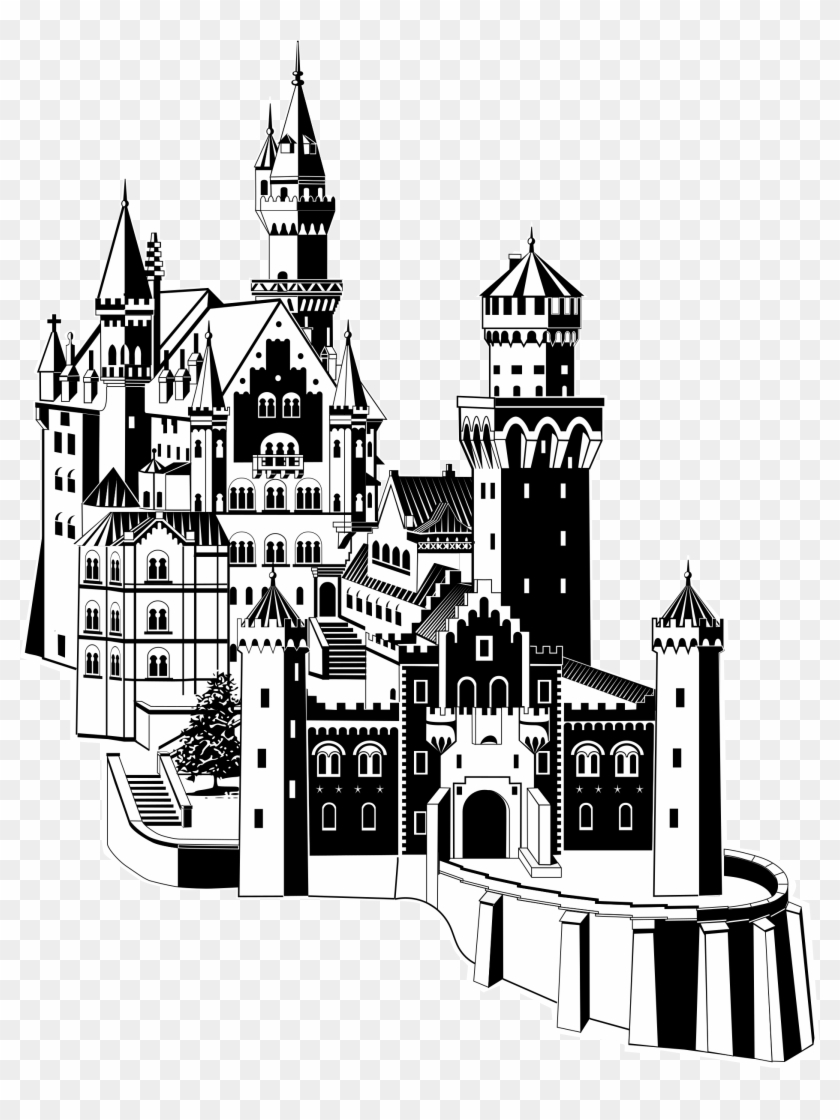Clipart Neuschwanstein Castle Download Png Clipart - Neuschwanstein Castle Black And White Transparent Png
