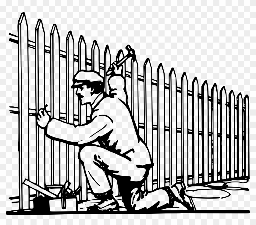This Free Icons Png Design Of Man Makes Fence Clipart #558924