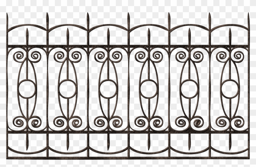 Transparent Ornamental Iron Fence Png Pinterest - Fancy Iron Railing Png Clipart