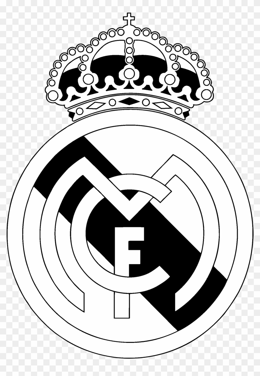 Real Madrid C F Logo Svg Vector Png Transparent Vector - Real Madrid Black Logo Clipart #559342