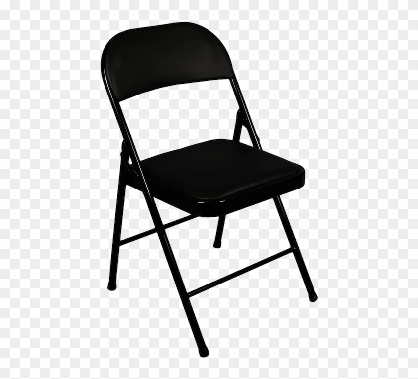 Folding Chair Png Picture - Black Folding Chairs With Cushion Clipart