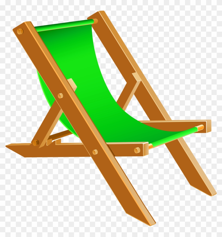 Transparent Beach Chair Png Clipart - Beach Chair Clipart Transparent