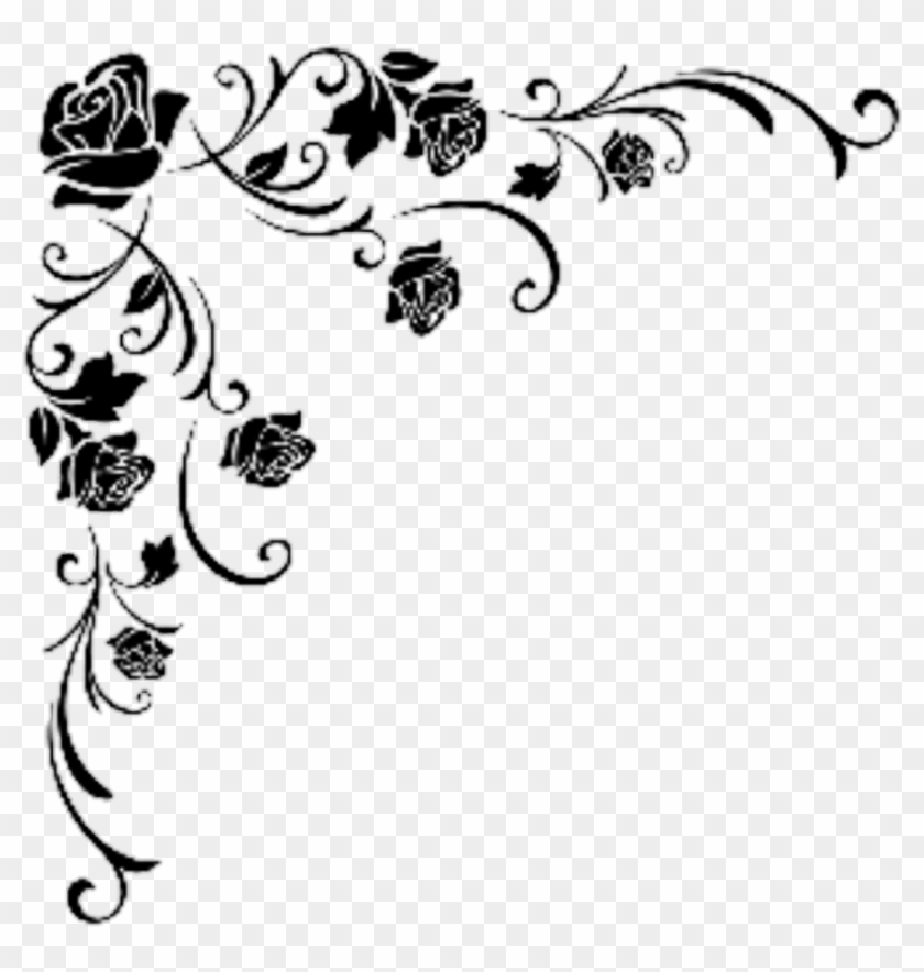 Adorno Flores Png Blanco Flor Marco - Flores De Adorno Png Clipart