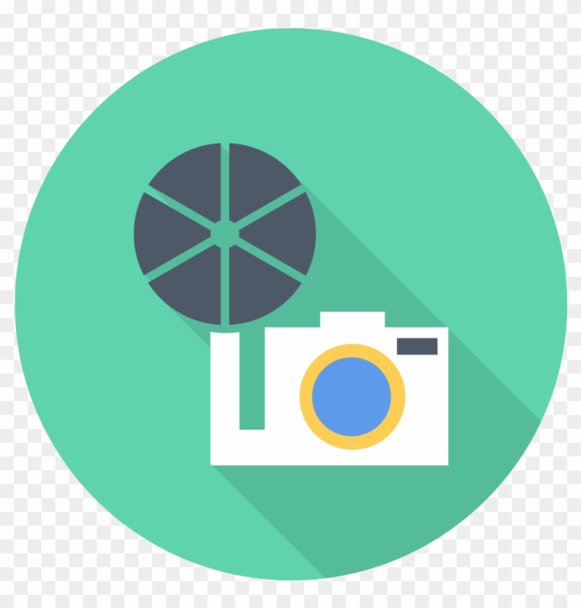 Old Camera Icon - Flat Multimedia Icon Png Clipart
